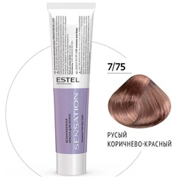 ЭстельDeLuxe Sensation Крем-краска для волос 7/75 Русый коричнево-красный 60 мл