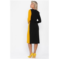Платье Эванесса (черно-желтое) П12748-35М