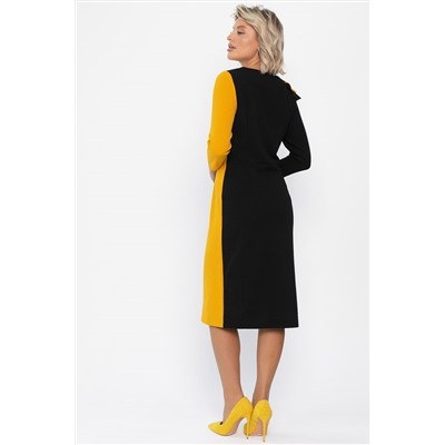 Платье Эванесса (черно-желтое) П12748-35М