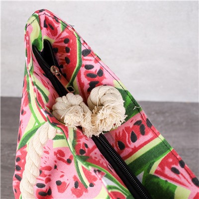 Сумка пляжная на молнии 45х32х14 см Арбуз / BB22 /уп 1/