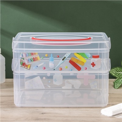 УЦЕНКА Коробка для хранения "multi box" 2 секции, 245х160х165 мм МИКС