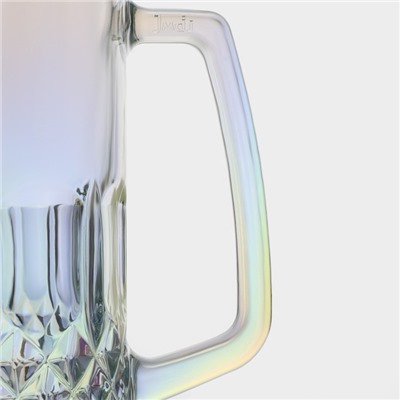 Пивная кружка «Кристалл», 500 мл, стекло, перламутровая