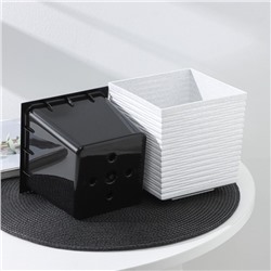 Кашпо со вставкой «Стиль», 1,5 л, цвет мрамор