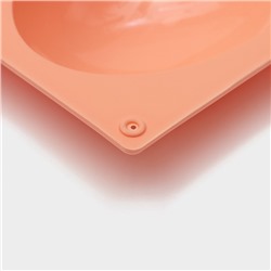 Форма для выпечки Доляна «Яйцо», силикон, 30×17.5 см, 5 ячеек (10×7×3.5 см), персиковый