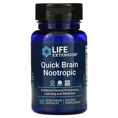 Life Extension, Quick Brain Nootropic, 30 Vegetarian Capsules