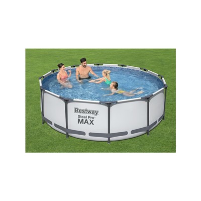 УЦЕНКА Бассейн каркасный Steel Pro MAX, 366×100 см, фильтр-насос, круглый, 56260 Bestway
