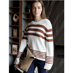 Джемпер крупной вязки из хлопка