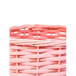 Корзина плетёная для хранения Vite, с ручкой, розовая, набор 2 шт.