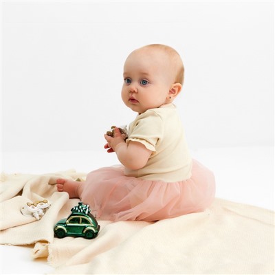 Боди с юбкой Крошка Я «Новогодние игрушки», рост 80-86 см