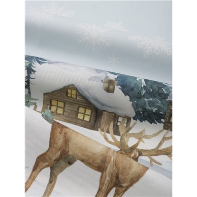 Дорожка новогодняя на стол «Этель» Forest animals 40×147 ± 5 см, 100% хл, саржа 190 г/м²