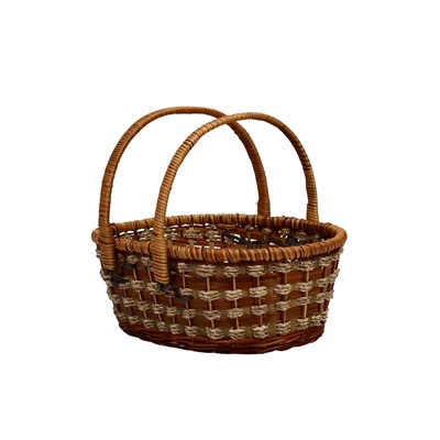 Корзина плетеная для хранения «Пикник», 33×24×13 см, ручка h=16 см, лоза, коричневая