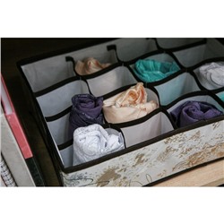 Органайзер для хранения белья Доляна «Астра», 16 ячеек, 36×28×12 см, МИКС