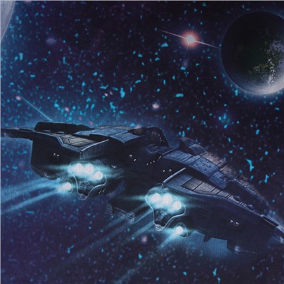 Пододеяльник 1.5-спальный «Этель» Space trip, 143×215 см, бязь