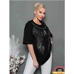 футболка со стразами