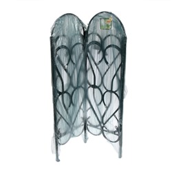 Арка садовая, 230×125×36.5 см, для вьющихся растений, металлическая, зелёная