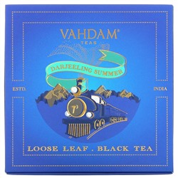 Vahdam Teas, рассыпной черный чай, летний Дарджилинг, подарочный набор, 1 жестяная банка