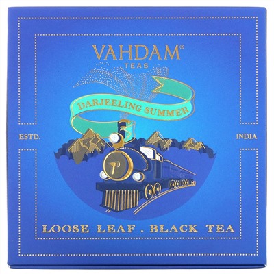 Vahdam Teas, рассыпной черный чай, летний Дарджилинг, подарочный набор, 1 жестяная банка