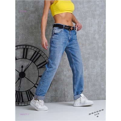 джинсы с ремнем бронь 1890271-1