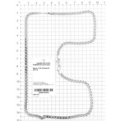 Цепь из серебра родированная - Нонна, 50 см 925 пробы 81060500150 нонна
