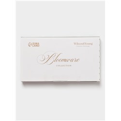 Блюдо для подачи WY Bloomware, 25×14×2.5 см, фарфор, зелёное/белое