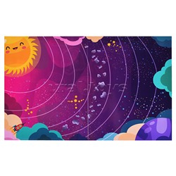 Объемные многоразовые наклейки. Солнечная система