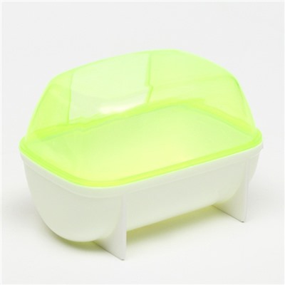 Туалет-домик для грызунов малый, 10×7×6.8 см, жёлтый