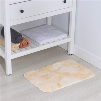 Коврик для дома Доляна «Пушистик», 40×60 см, бежевый