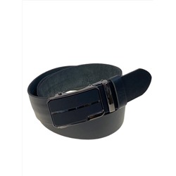 Ремень мужской из натуральной кожи, цвет черный