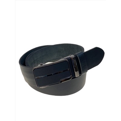 Ремень мужской из натуральной кожи, цвет черный