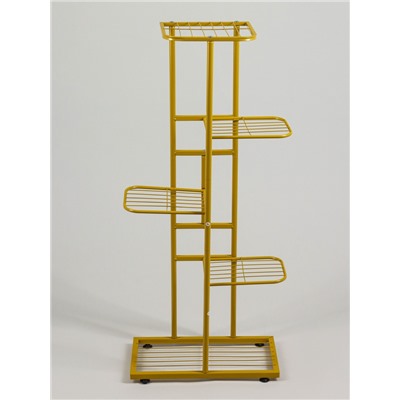 Подставка для цветов Greengo, 5 полок, 44×22×95 см, напольная, металл, цвет золотой