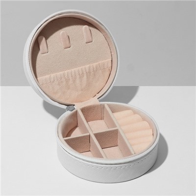 Шкатулка, 9.8×9.8×4.5 см, белая