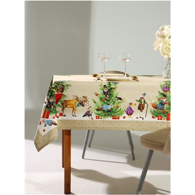 Скатерть новогодняя «Этель» Noble Christmas, 150×220 ±3 см с ГМВО, 100% хлопок, саржа 190 г/м²