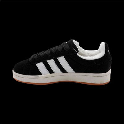 Кроссовки из натуральной кожи на меху АМ0815-8 черные