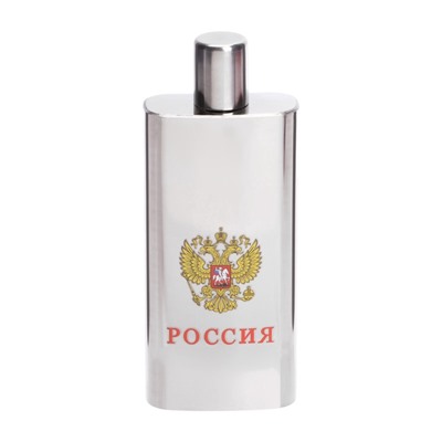 Фляжка «Россия», нержавеющая сталь, чехол, 330 мл