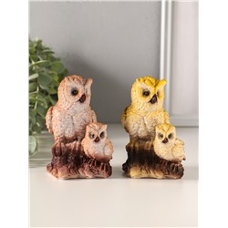 Фигурка «Сова с совенком», 9.5×6×8 см, МИКС