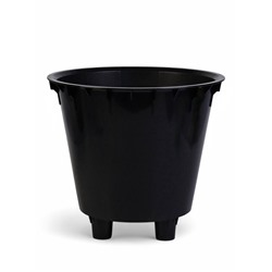 Кашпо для цветов с дренажной вставкой Rosemary, 16 л, d=33 см, пластиковое, на колёсиках, бежевое