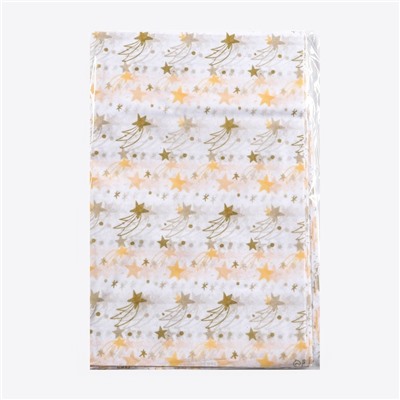 Бумага упаковочная тишью, новогодняя упаковка «Полет», 50×66 см