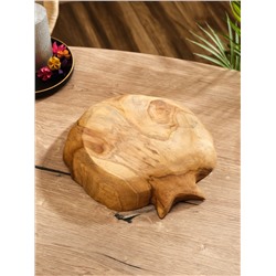 Тарелка «Морская раковина», 25×25×5 см, дерево Джати, коричневая