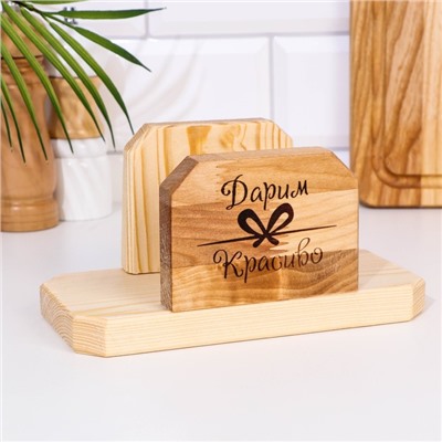 Набор досок разделочных «Угловая ручка», в кассете, 38×22×1.8 см, 34×20×1.8 см, 30×18×1.8 см