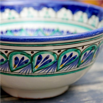 Бульонница узбекская Риштанская Керамика «Орнамент», 650 мл, d=15.5 см, МИКС