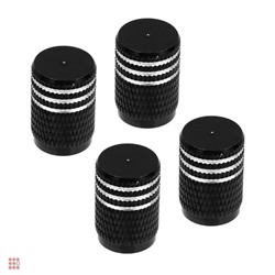 NG Набор заглушек ниппеля 4шт. алюминиевый, универсальный, черный