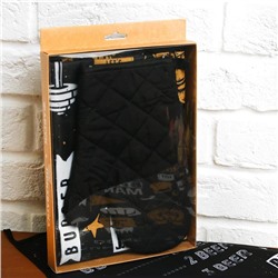 Кухонный фартук «Мужество имеет значение» и прихватка