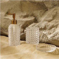 Аксессуары для ванной SL Home, 3 предмета: дозатор, мыльница, стакан