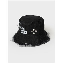 Панама текстильная джинсовая для девочек