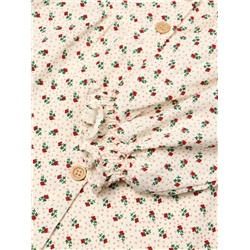 Рубашка для девочки Крошка Я, рост 86-92 см, бежевая