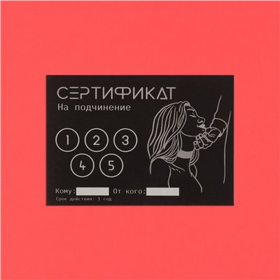 Набор из 10 сертификатов на любовные игры