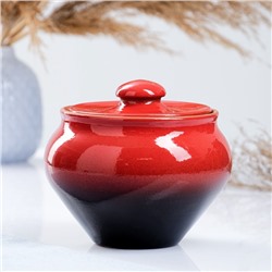 УЦЕНКА Горшок для жаркого «Классика» 0.9 л красный, без крышки