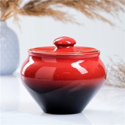 УЦЕНКА Горшок для жаркого «Классика» 0.9 л красный, без крышки