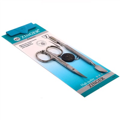Zinger Маникюрный набор: ножницы маникюрные, шабер / Classic SIS-11 S, 2 предмета 2372