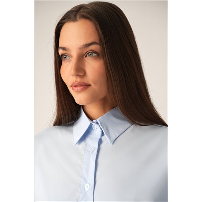 Женская удлиненная рубашка оверсайз с широкими рукавами Happyfox